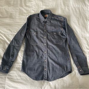 Hugo Boss Orange Men’s chambray/denim long sleeve shirt size medium
